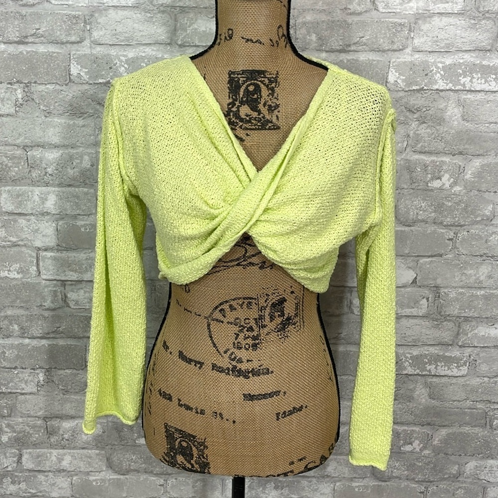 Urban Outfitters Lime Green Twisted Crop top